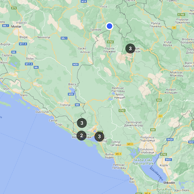 Map Trip Montenegro